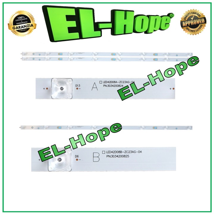 Kit de 3 barres LED 8 pouces pour te'le'viseur Haier LED42D08A-ZC23AG-04 / LED42D08B-ZC23AG-04