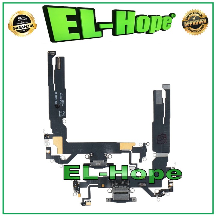 Connecteur de charge pour iPhone 17, microphone, antenne, station de charge, noir plat