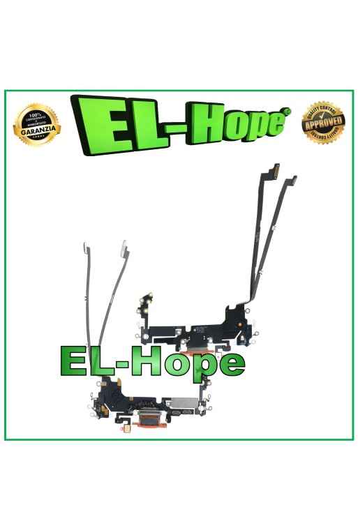 Connecteur de charge pour iPhone 17 Pro, microphone, antenne, station de charge, plat, orange