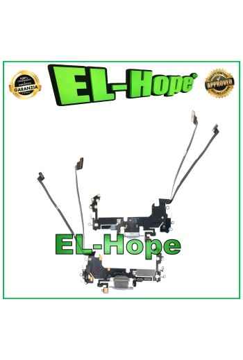 Connecteur de charge pour iPhone 17 Pro, microphone, antenne, station de charge plate argente'e