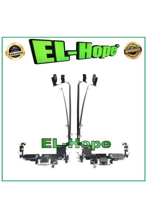 Connecteur de charge pour iPhone 17 Pro Max, microphone, antenne de charge, plat, argent Connecteur de charge pour iPhone 17 Pro Max, microphone, antenne de charge, plat, argent