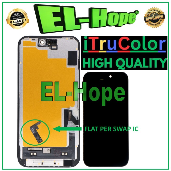 Écran tactile en verre OLED souple iTruColor pour iPhone 15 d Apple