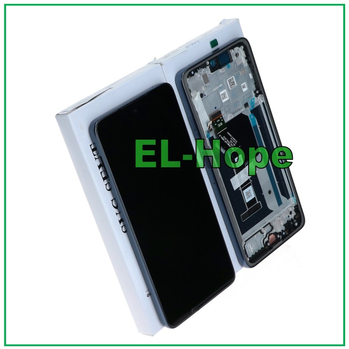 Cadre d e'cran tactile LCD d origine Motorola Moto G56 XT2529, noir