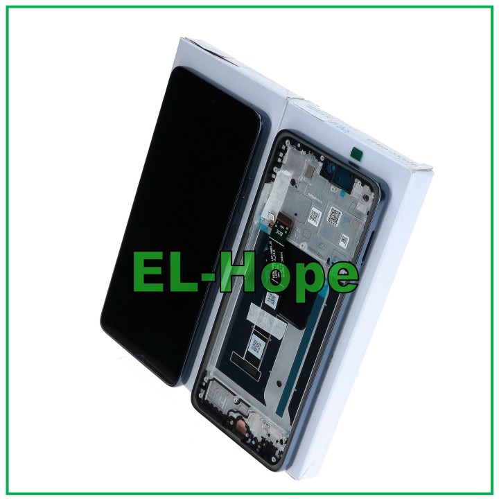 Cadre d e'cran tactile LCD d origine Motorola Moto G56 XT2529, noir