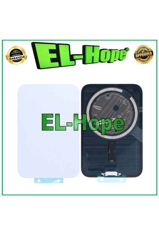 Coque arrie're en verre + Magsafe pour iPhone 17 Pro, couleur argent