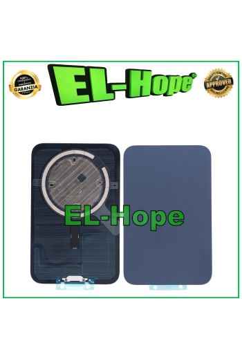 Coque arrie're en verre + MagSafe pour iPhone 17 Pro Max bleu