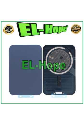 Coque arrie're en verre + Magsafe pour iPhone 17 Pro, bleu fonce'