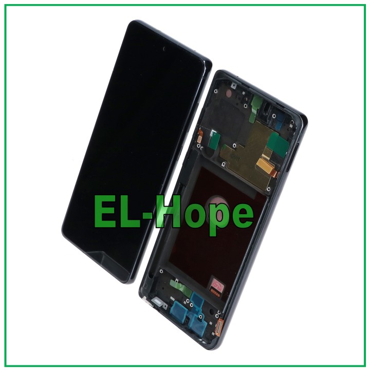 Écran tactile TFT LCD avec cadre pour Samsung Galaxy Note 10 Lite SM-N770 Noir