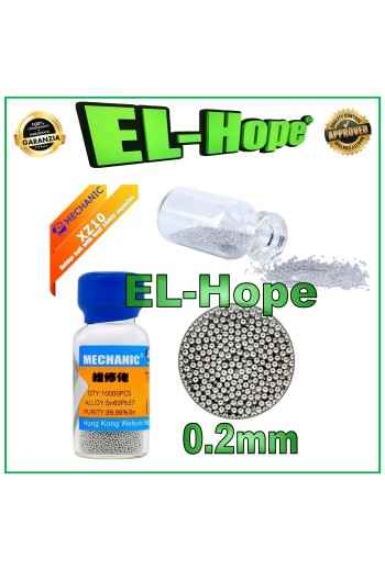 Billes de soudure me'caniques de 0,2 mm XZ10 pour le rebillage et le soudage BGA 