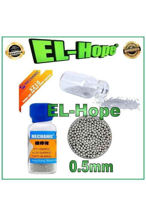 Billes de soudure me'caniques de 0,5 mm XZ10 pour le rebillage et le soudage BGA 
