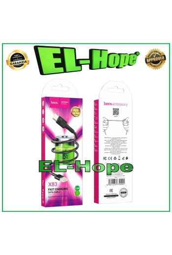 Câble de donne'es et de charge universel USB/Type-C noir 1 m