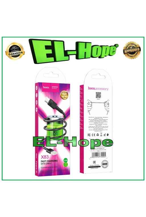 Câble de donne'es et de charge universel USB/Type-C noir 1 m