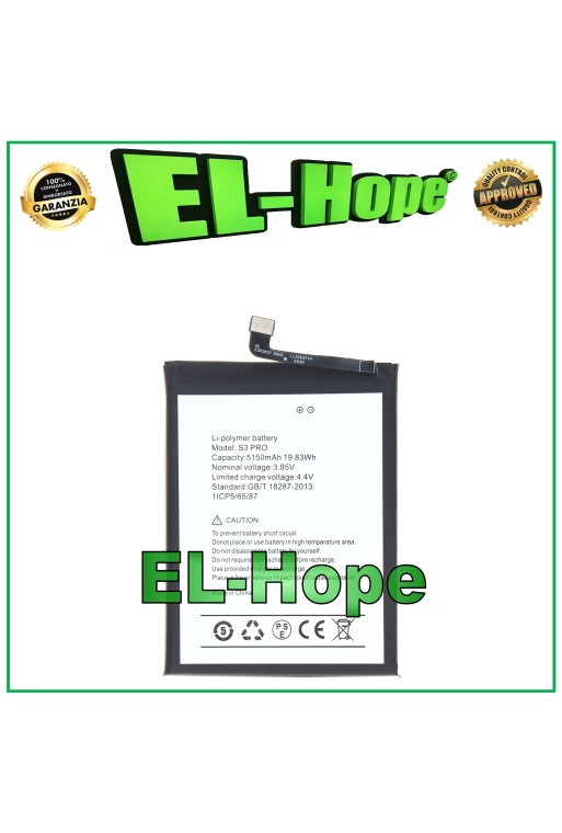 Batterie 1ICP5/65/70 S3 PRO pour UMIDIGI 5150 mAh, e'quivalente a' l originale