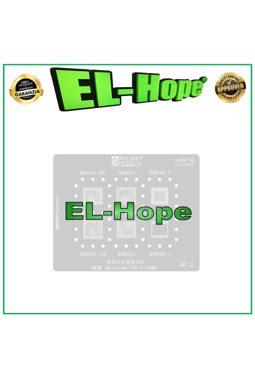 POCHOIR DE REBALLAGE QUALCOMM AMAOE QU2 POUR MSM8953 B01 / MSM8937 / MSM8998 B 