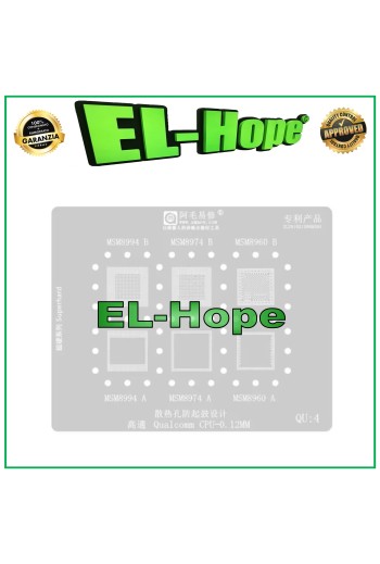 POCHOIR DE REBALLAGE QUALCOMM AMAOE QU4 POUR MSM8994 MSM8974 MSM8960 B/A