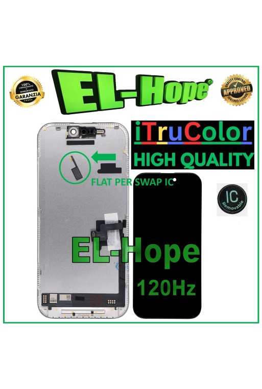 Écran OLED LCD souple iTruColor pour iPhone 16 Pro, tactile, 120 Hz