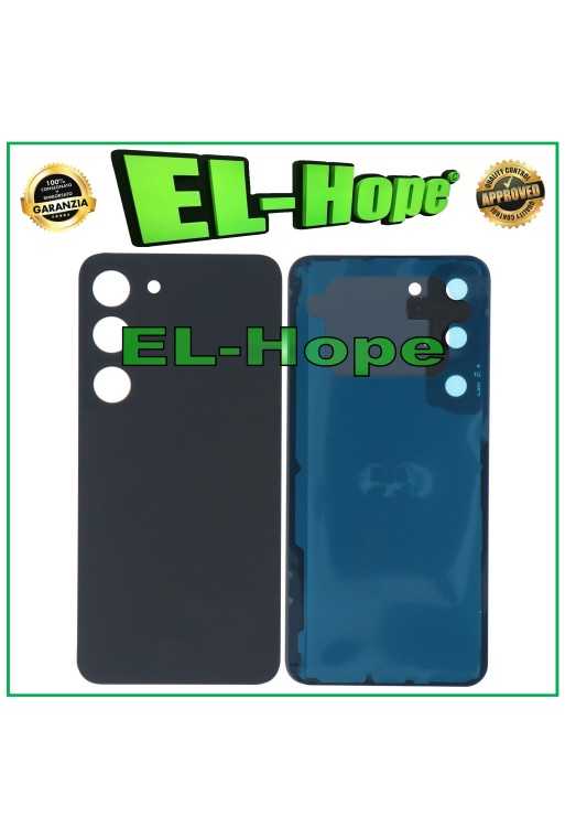 Coque arrie're en verre noir pour Samsung Galaxy S23 SM-S911