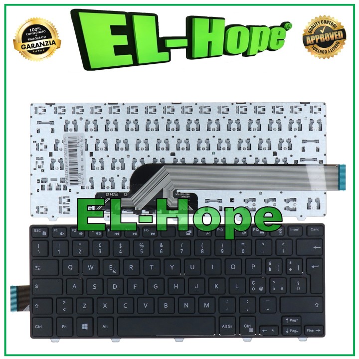 Clavier italien pour ordinateur portable Dell Inspiron Gaming 14 3452 3441 3442 5447