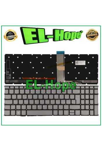 Clavier re'troe'claire' gris pour ordinateur portable Lenovo IdeaPad 5-15ARE05 et 5-15ITL05