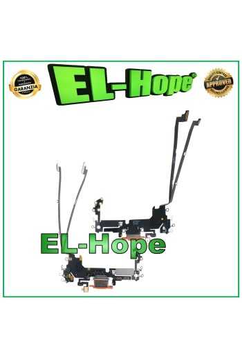 Connecteur de charge pour iPhone 17 Pro, microphone, antenne, station de charge, plat, orange