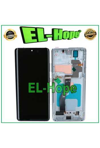 Écran tactile OLED LCD pour Samsung Galaxy S21 Ultra SM-G998, verre + cadre blanc