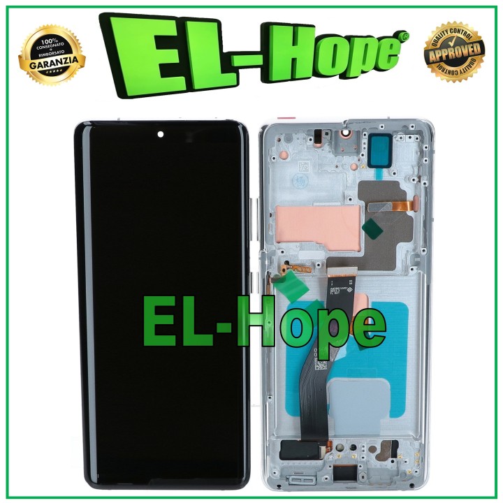 Écran tactile OLED LCD pour Samsung Galaxy S21 Ultra SM-G998, verre + cadre blanc