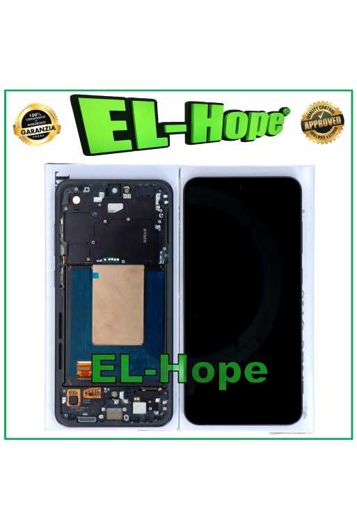 Écran tactile LCD d origine pour Samsung S24 FE 5G 2024 SM-S721, cadre noir GH82-35848