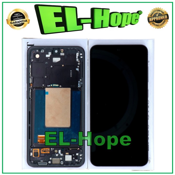 Écran tactile LCD d origine pour Samsung S24 FE 2024 SM-S721, cadre noir GH82-35848A