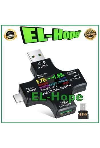 Testeur USB, de'tecteur de tension, courant de charge, voltme'tre, ampe'reme'tre, OTG