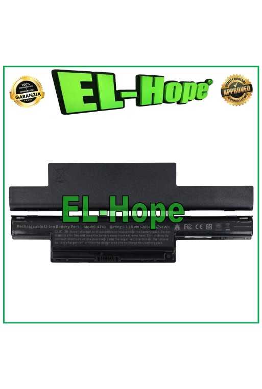 Batterie pour ordinateur portable ACER H6TBAR4741 5200 mAh 11,1 V noire, e'quivalente a' le originale