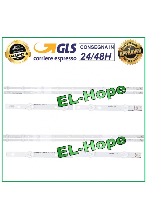 Kit de 4 barres de 9 LED pour te'le'viseur LG 32 REV0.6 type A/B 6916L-1031A 0923A 0881A