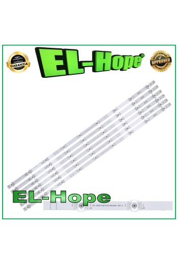 Kit de 6 barres de 9 LED pour te'le'viseur Hisense 65 pouces CRHBX65X1U813030T060999P JL-D65091330-003AS