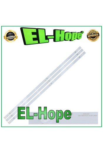 Kit de 3 barres de 6 LED pour TV 39 LB-C39X15-E7-A-G01-RF2 RF-AB390E30-0601S-05 L715mm