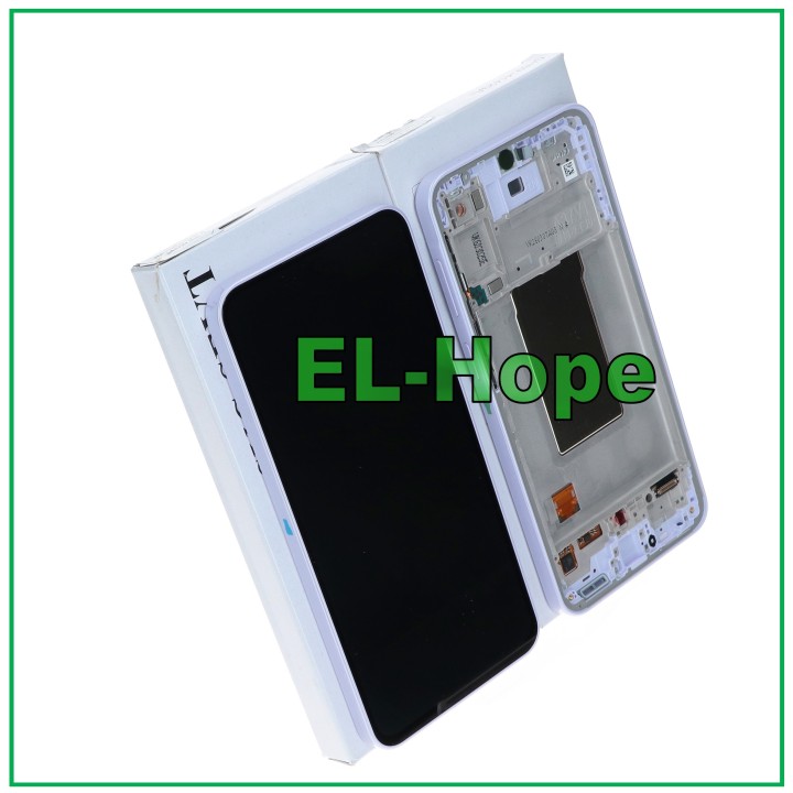 Écran tactile LCD d origine pour Samsung A37 SM-A376, cadre violet, GH82-39232D
