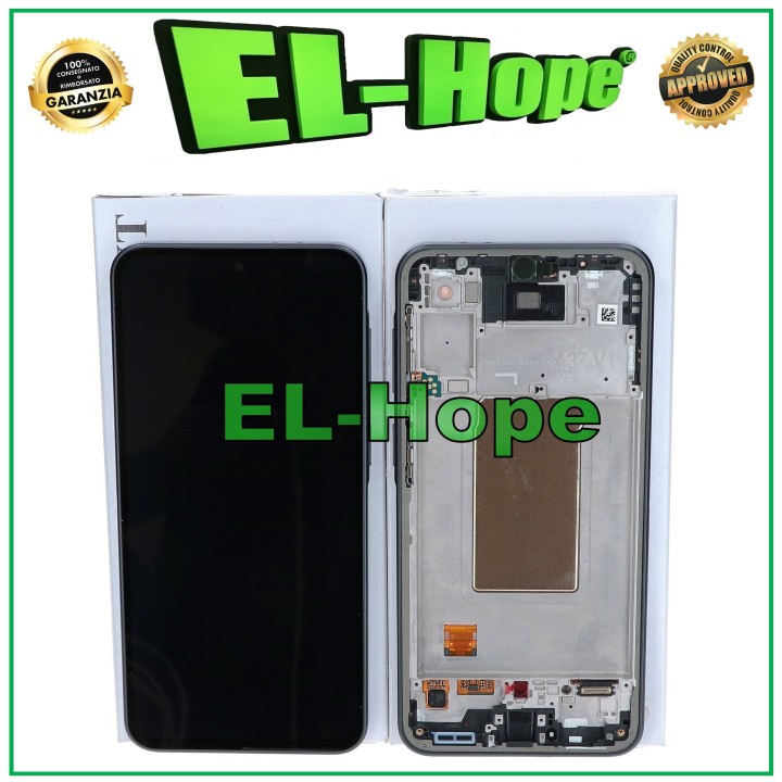 Écran tactile LCD d origine pour Samsung A37 SM-A376, cadre noir, GH82-39232A