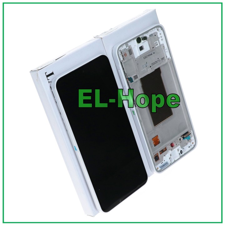Écran tactile LCD d origine pour Samsung A37 SM-A376, cadre blanc, re'fe'rence GH82-39232C
