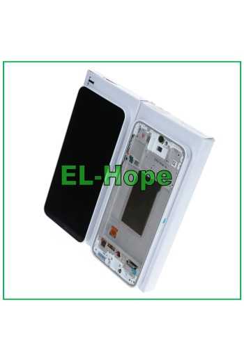 Écran tactile LCD d origine pour Samsung A37 SM-A376, cadre blanc, re'fe'rence GH82-39232C