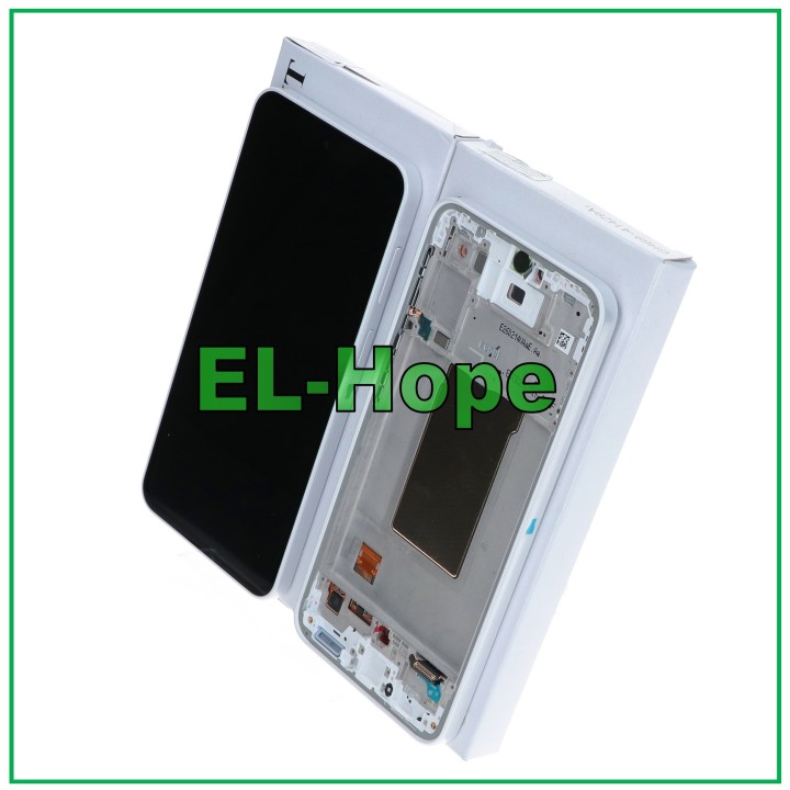 Écran tactile LCD d origine pour Samsung A37 SM-A376, cadre blanc, re'fe'rence GH82-39232C