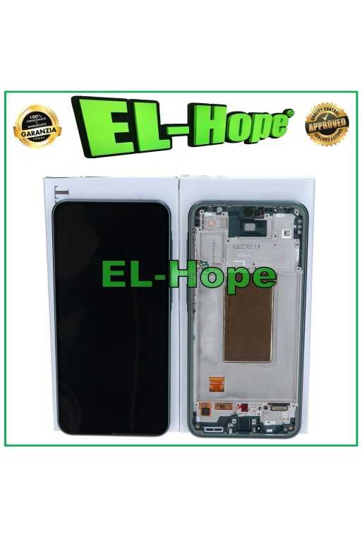 Écran tactile d origine Samsung A37 SM-A376, cadre gris-vert GH82-39232B