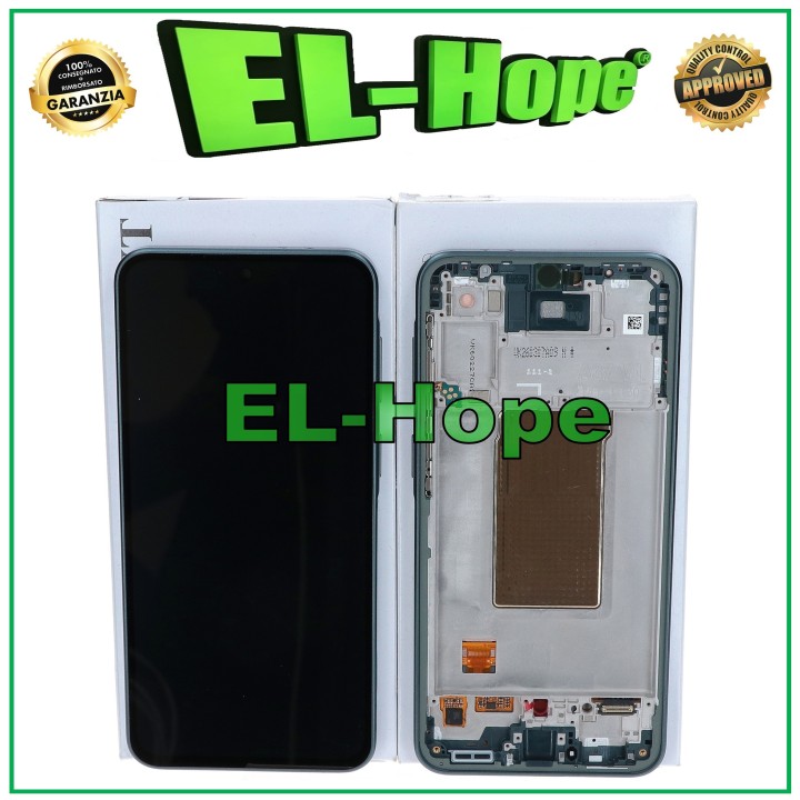 Écran tactile d origine Samsung A37 SM-A376, cadre gris-vert GH82-39232B