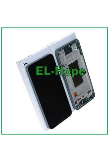 Écran tactile d origine Samsung A37 SM-A376, cadre gris-vert GH82-39232B