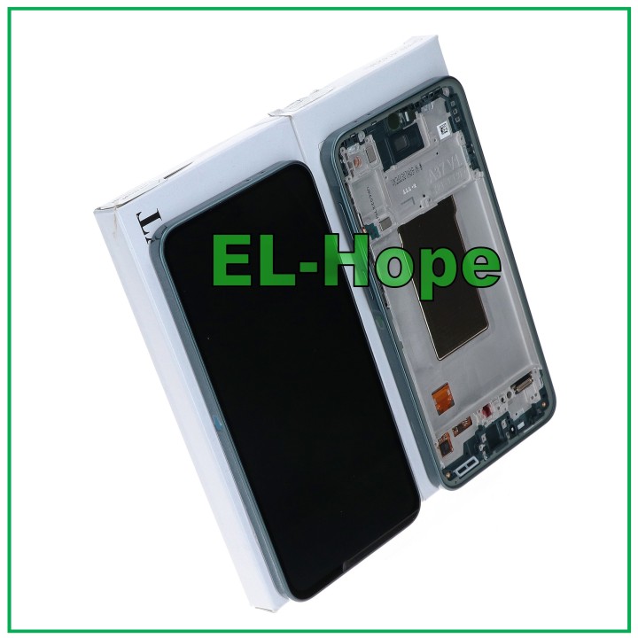 Écran tactile d origine Samsung A37 SM-A376, cadre gris-vert GH82-39232B