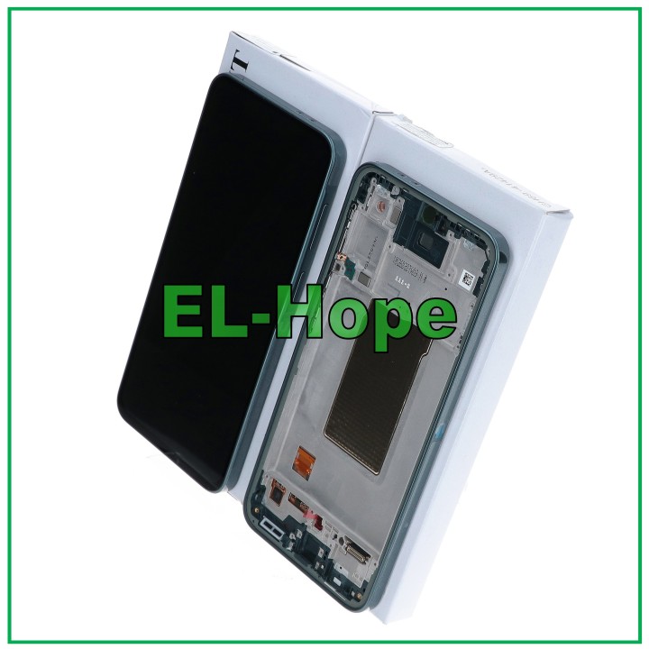 Écran tactile d origine Samsung A37 SM-A376, cadre gris-vert GH82-39232B