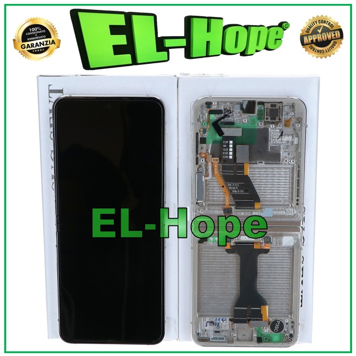 Écran tactile LCD d origine pour Samsung SM-F731 Z Flip 5 cre'me GH82-31827B