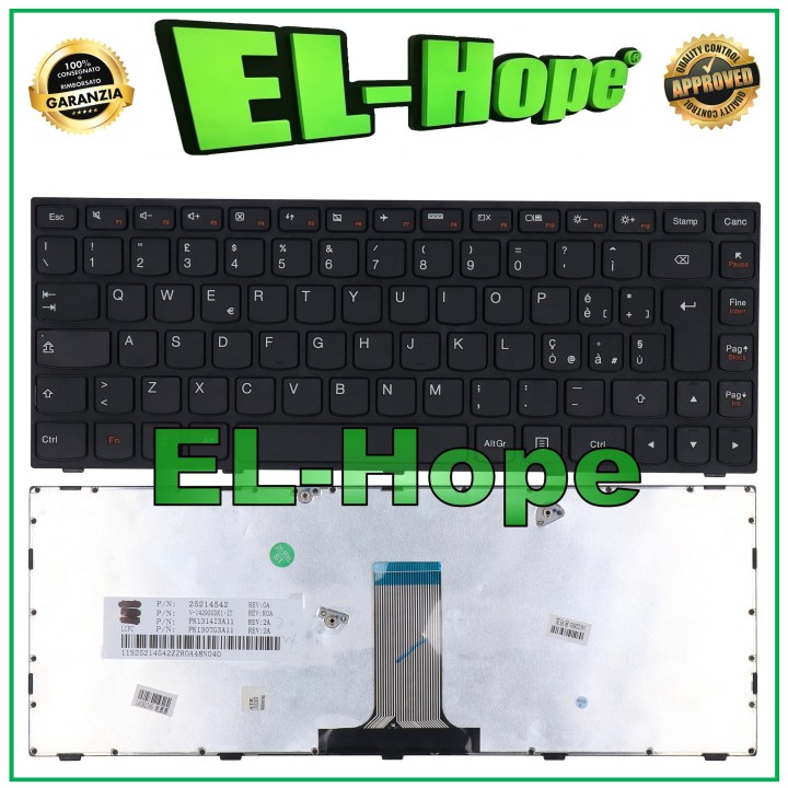 Clavier italien pour ordinateur portable Lenovo IdeaPad G40-70A B40-30 B40-70 noir