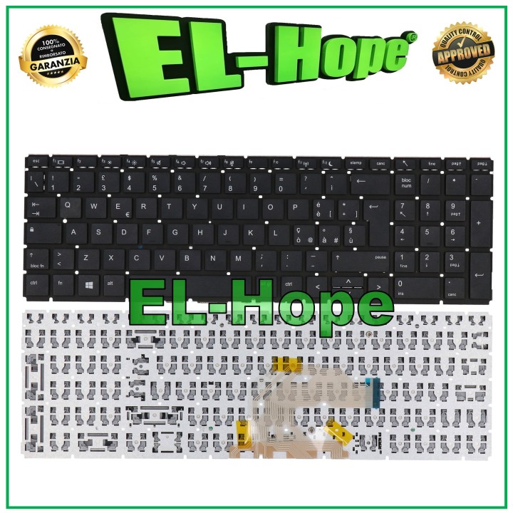 Clavier italien pour ordinateur portable HP ProBook se'rie G6/G7 (mode'les 450 et 455) - Noir