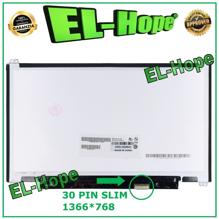 Écran LCD NT133WHM-N46 pour ordinateur portable 13,3 pouces, 30 broches, fin, re'solution HD 1366 x 768