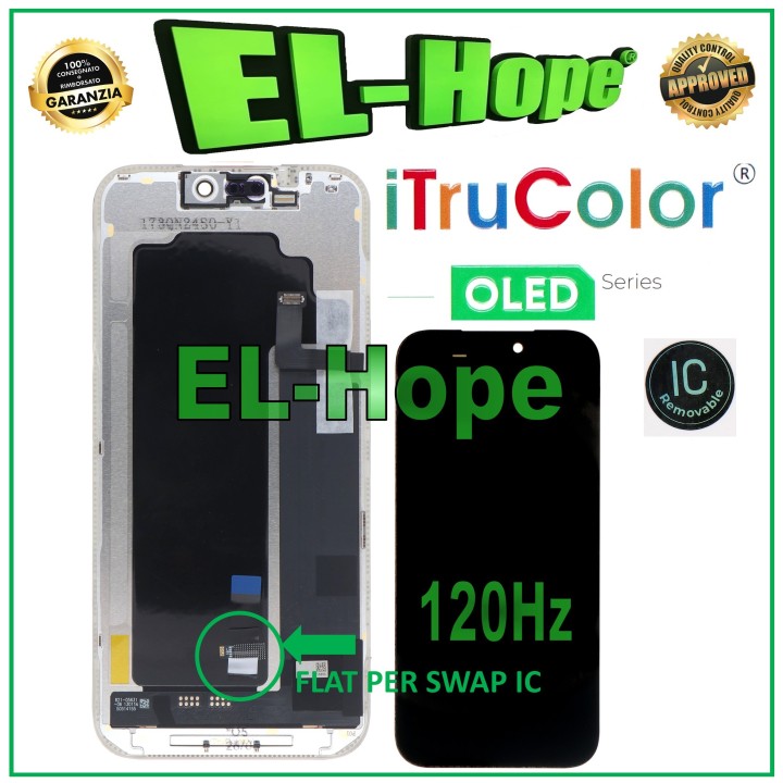 Écran LCD OLED souple iTruColor 120 Hz pour Apple iPhone 17 Pro Max avec verre tactile