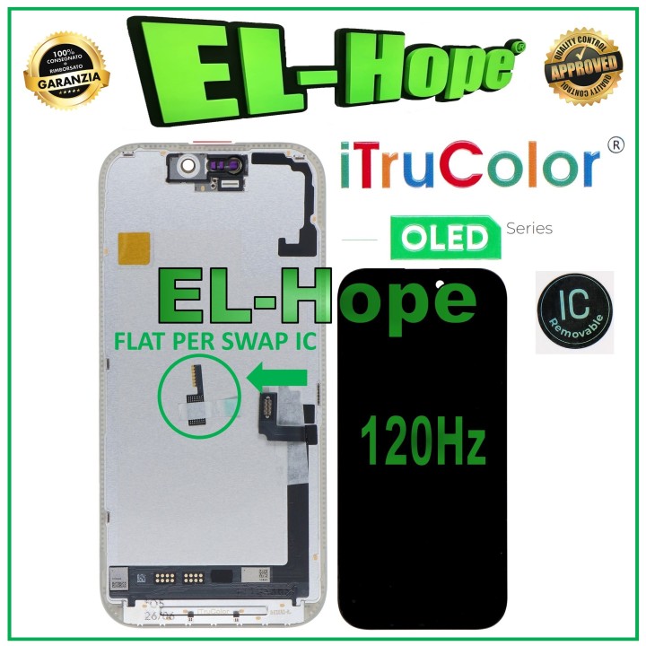 Écran tactile OLED LCD iTruColor SOFT 120 Hz pour iPhone 17 pouces
