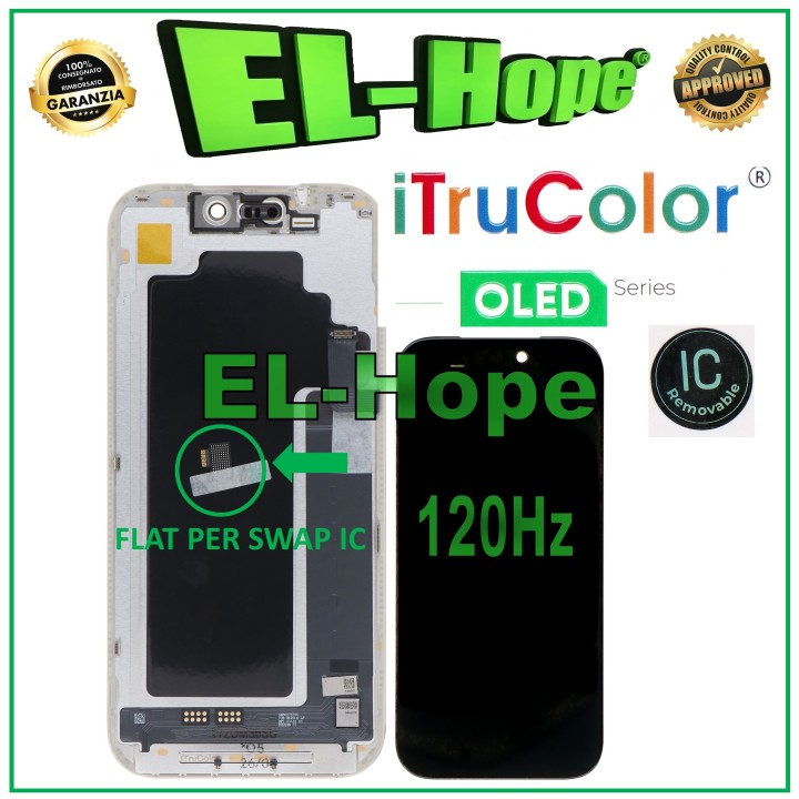Écran tactile en verre OLED iTruColor Soft 120 Hz pour iPhone 17 Pro